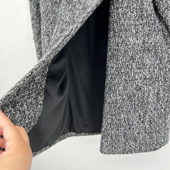 Everly Gray Marled Cross Front Button Closure Marled Coat Women's L - Picture 5 of 9
